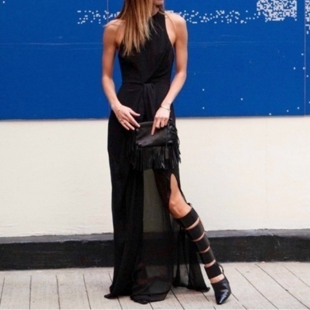 ✅ The JetSet Diaries Dress Sandstorm Twist Maxi Tank in Black
